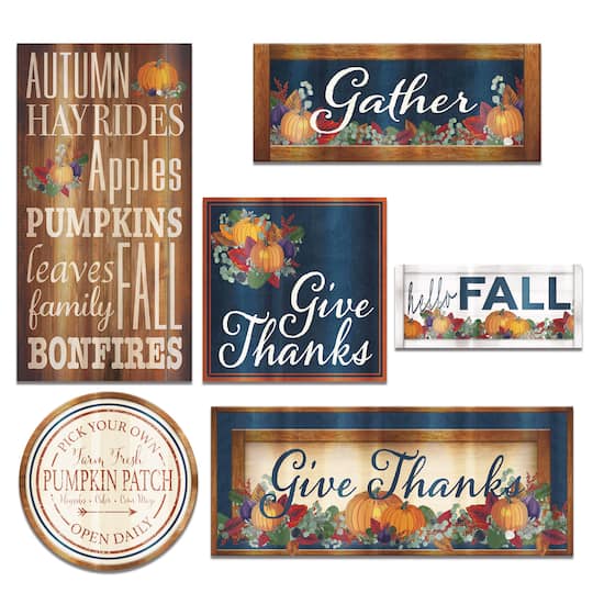 Beistle Foil Fall Thanksgiving Cutouts, 6ct.